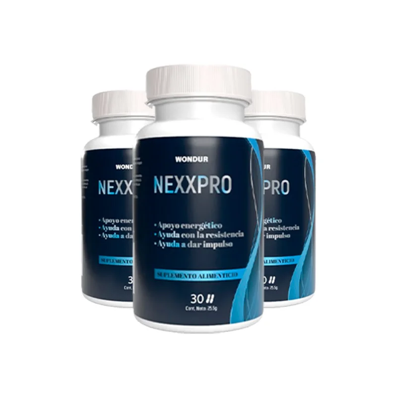 Tres frascos de Nexxpro de la marca Wondur
