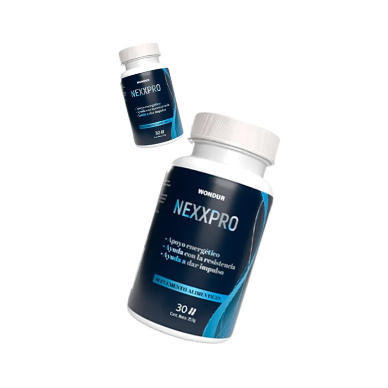Nexxpro — envase de 30 cápsulas visto de cerca
